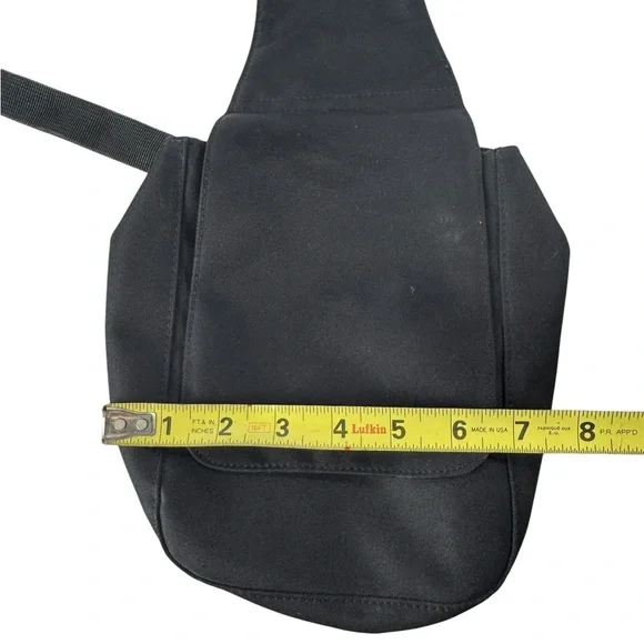 Vtg Nike Crossbody Sling Bag One Shoulder Single Strap Y2K Unisex Black Backpack - Picture 4 of 6